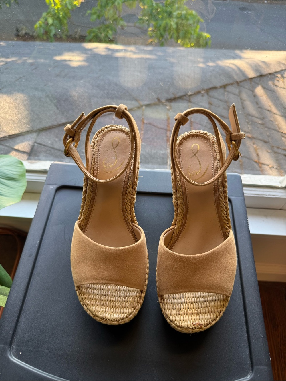 Sam Edelman Immie Wedge Platform Sandals in Sand Dune